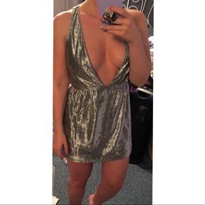 Express silver mini dress